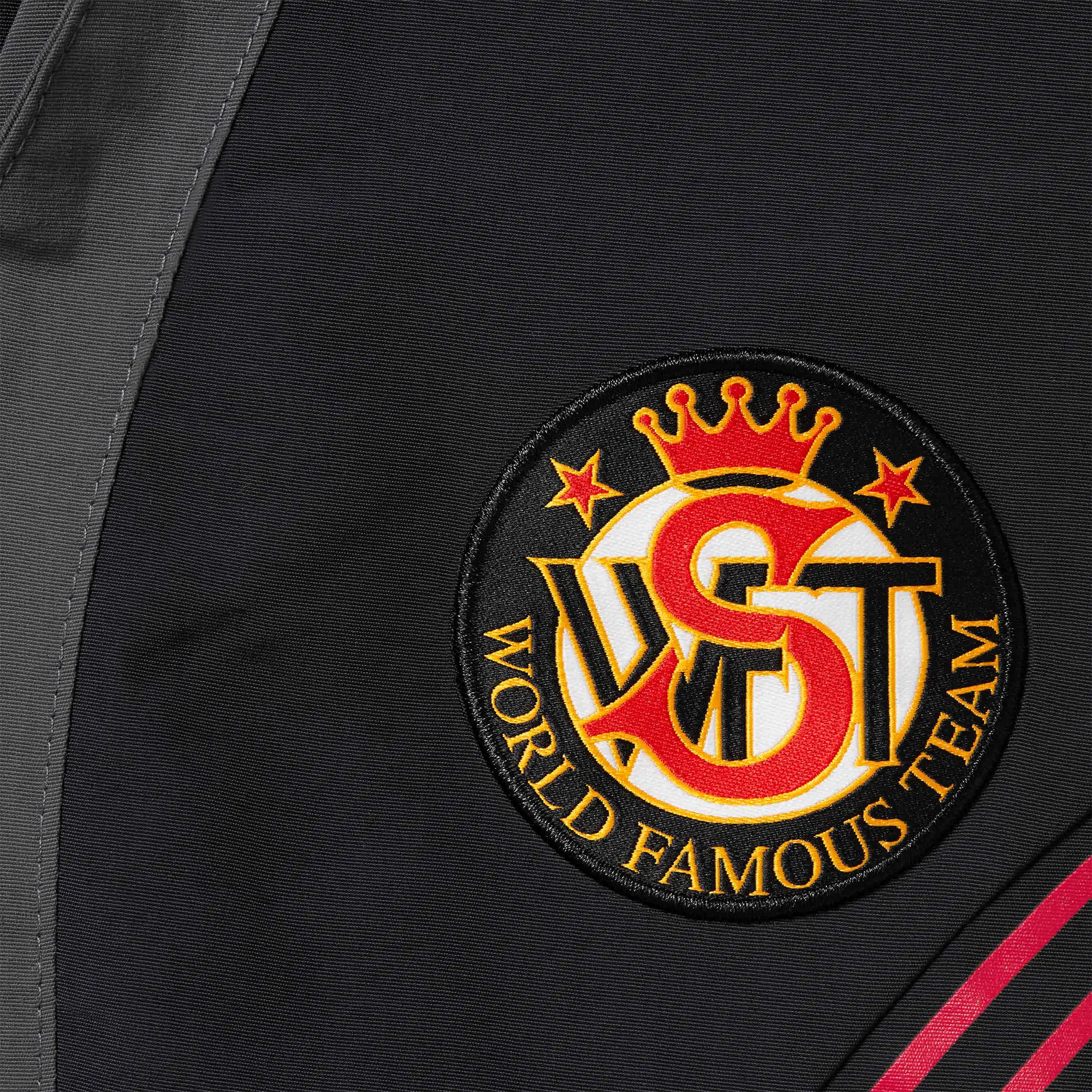 Logo view of Supreme S logo Black Track Pants FW24P55 BLACK